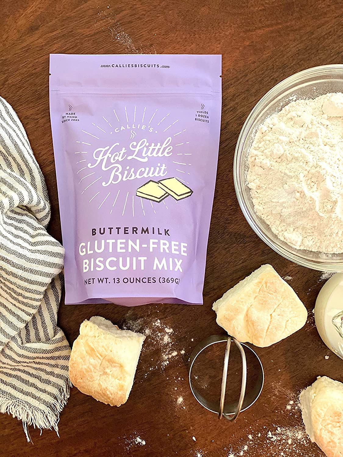 Callie's Hot Little Biscuit Gluten Free Buttermilk Biscuit Mix | Fast, Easy, Delicious | Southern Recipe | 2 Bags of Gluten Free Biscuit Mix | 13oz