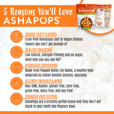 AshaPops Chili Flavored Popped Water Lily Seeds - Gluten-Free, Vegan, Paleo, Nut-Free, Corn-Free, Soy-Free, Non-GMO, Delicious Plant-Based Crunchy