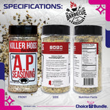 Killer Hogs AP All Purpose Seasoning & The BBQ Rub Premium Variety 2 Pk (25 oz) + Barbecue Masters & Bottle Opener (4 Items)!