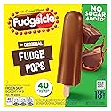 Popsicle Fudgsicle Original Fudge Pops No Sugar Added 18 Count For a Frozen Chocolate Dessert Frozen Dairy Dessert Pops With Only 40 Calories 29.7 oz