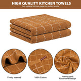 Nialnant 6 Pack Dish Cloths for Washing Dishes, 100% Cotton Reusable Cleaning Rag,Ultra Soft Absorbent, Quick Drying Dish Towels for Kitchen,12x12