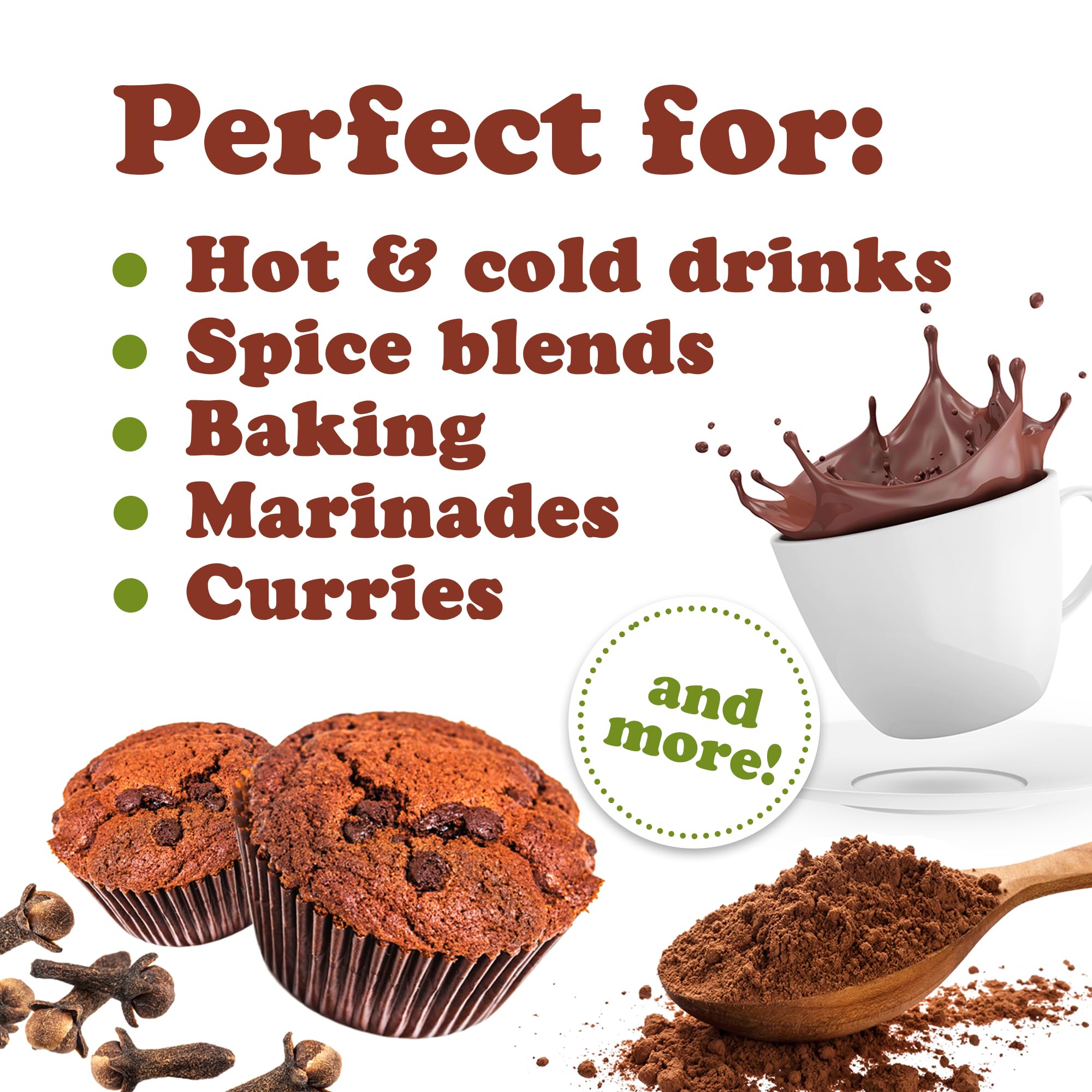 Food to Live Clove Powder, 2 Pounds - Finely Ground Clove Pods, Pure, Vegan, Kosher, Bulk Spice. Good Source of Vitamin K and Iron. Great for Hot
