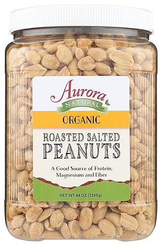 Aurora Products Organic Roasted & Salted Peanuts, 44 Oz