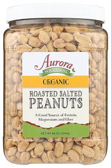 Aurora Products Organic Roasted & Salted Peanuts, 44 Oz