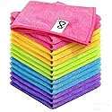 INFICRIME Microfiber Cleaning Cloths, 15 Pack Cleaning Rags, Wet and Dry Use Cleaning Towels, Highly Absorbent and Soft Feel, Lint Free, Streak Free