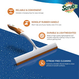 SCRUBIT Window and Shower Squeegee, Lightweight Squeegy Cleaner for Windows, Glass, Car Windshield, and Mirror - Streak Free Cleaning Tool for Shower