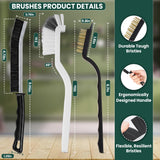 8 Pcs Crevice Cleaning Brush Set - Hard Bristle Cleaning Tools for Grout, Gaps & Narrow Spaces - Multi-Purpose Grout Brush, for Cleaning Bathroom