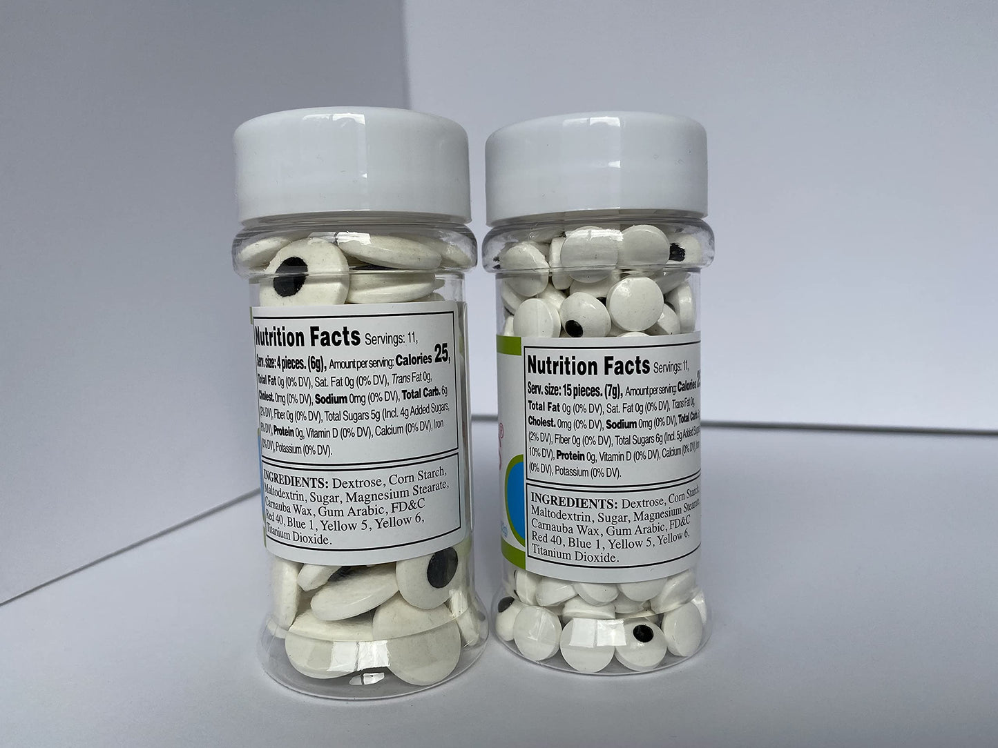 Dallies 2.9oz Candy Eyeballs and 2.5oz Jumbo Candy Eyeballs Decorating 2pc Set
