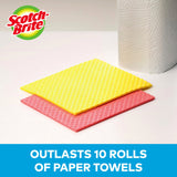 Scotch-Brite Sponge Cloth - 6-Pack (3 Packs of 2 Each), Reusable and Washable, Highly Absorbent, Multi-Purpose Cleaning Cloths