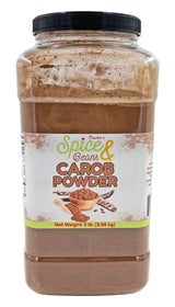 Carob Powder | Naturally Sweet Cocoa Alternative | Caffeine-Free | Unsweetened Baking & Smoothie Powder | Bulk 5 lb Container | Chocolate Substitute for Baking, Drinks & Desserts | Dasher’s Spice & Beans
