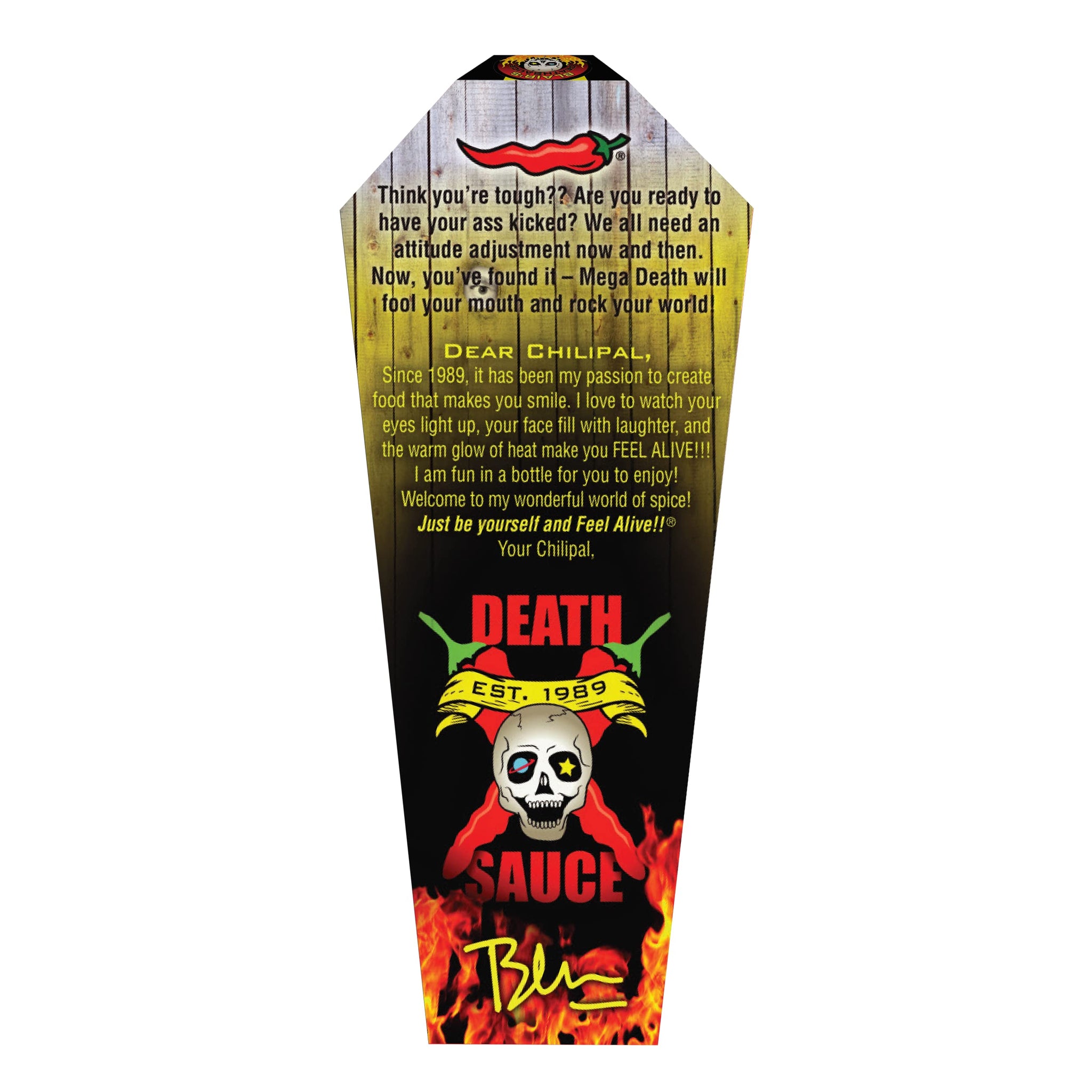 Blair's Mega Death Hot Sauce 5 Oz with Habaneros, Cayenne - 650x hotter than a Jalapeno - with Liquid Rage & Skull Key Chain