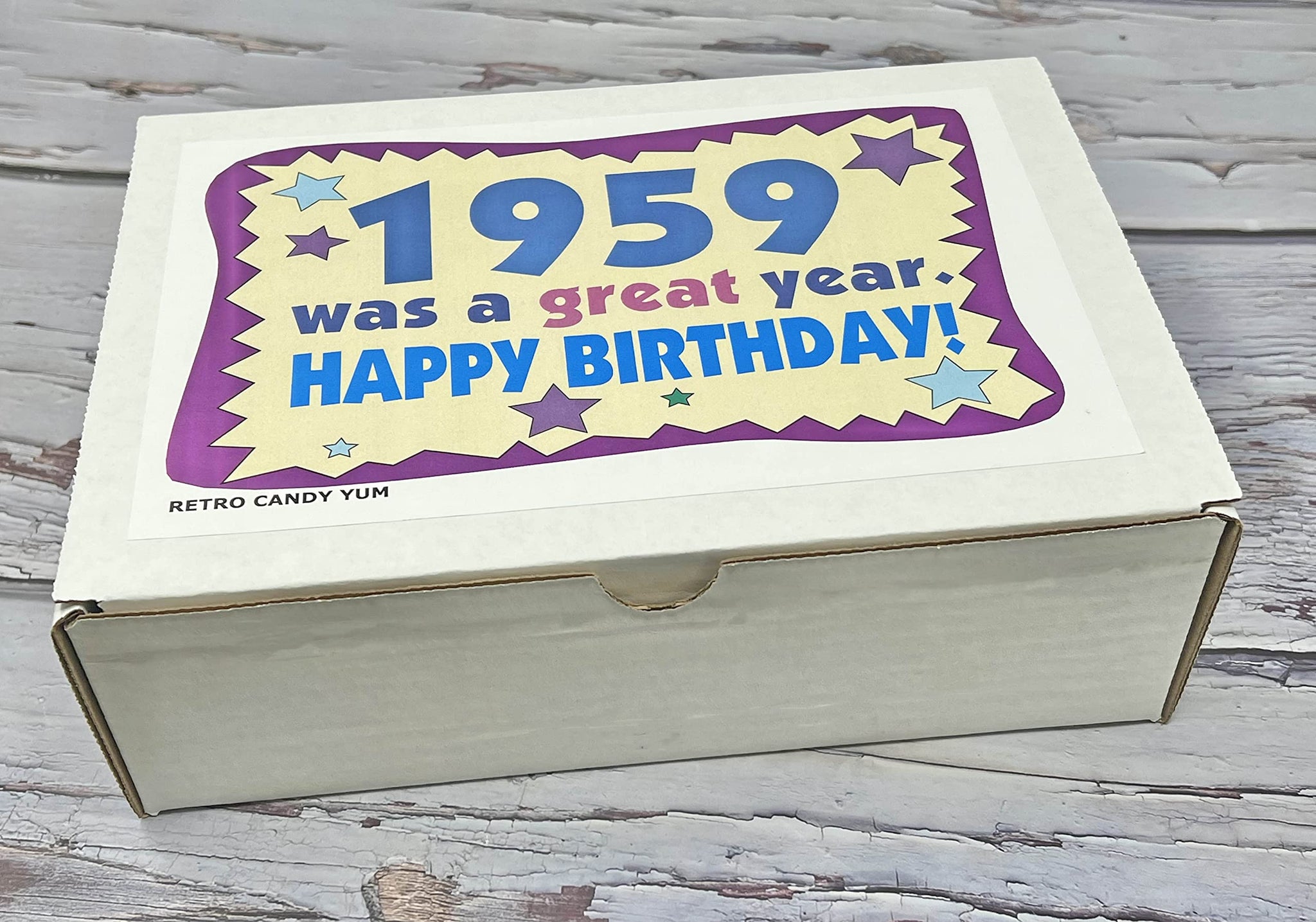 RETRO CANDY YUM ~ 1959 67th Birthday Gift Ideas Nostalgic Candy Assortment from Childhood for 67 Year Old Man or Woman Born 1959 Jr
