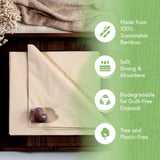 100% Bamboo Compostable Napkins (250-Pack) | Heavy Duty Napkins for Lunch, Dinner, Events, Occasions & Entertaining | Eco Friendly | 3-Ply FSC