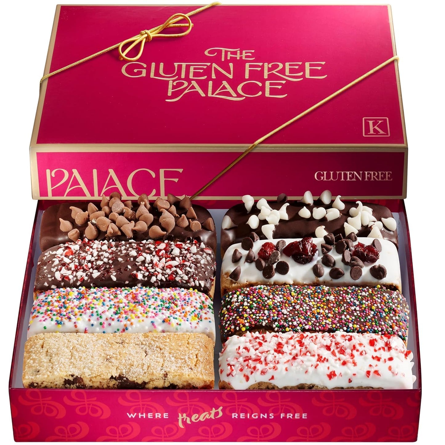 Gluten Free Palace Biscotti Cookies Gift Basket - Assorted Gluten Free Father's Day Chocolate Cookies - Congrats Biscotti Cookie Gourmet Treat Basket