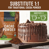 Organic Cacao Powder, Unsweetened, 8 oz (227 g) - Rich Dark Chocolate Flavor, Perfect for Baking, Smoothies & Hot Chocolate - Vegan, Keto, Paleo, Non-GMO & Gluten-Free Cocoa Powder