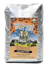 Raven's Brew Coffee Bold Organic Coffee Dark Roast Whole Bean - Organic Three Peckered Billy Goat 5lb