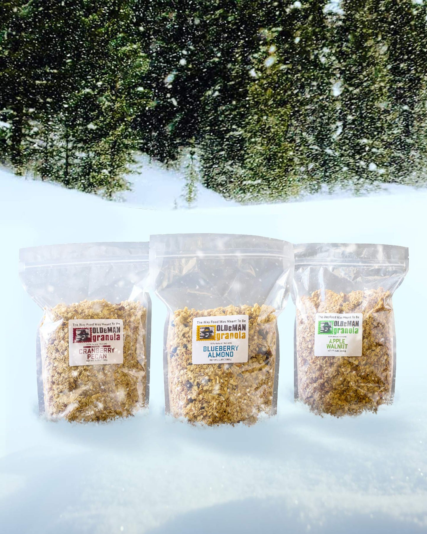 Olde Man Granola Gluten Free Granola - Non-GMO Healthy Granola Cereal - Soft Whole Grain Oats, Butter, Brown Sugar - Handmade in Colorado (Blueberry