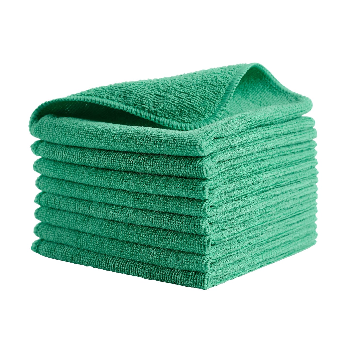 Rubbermaid Commercial Products HYGEN r-40 Recycled Microfiber Cloths, 12"" X 12"" Green, 24-Pack, Durable, Lint-Free, Wet-Dry Cleaning for Home