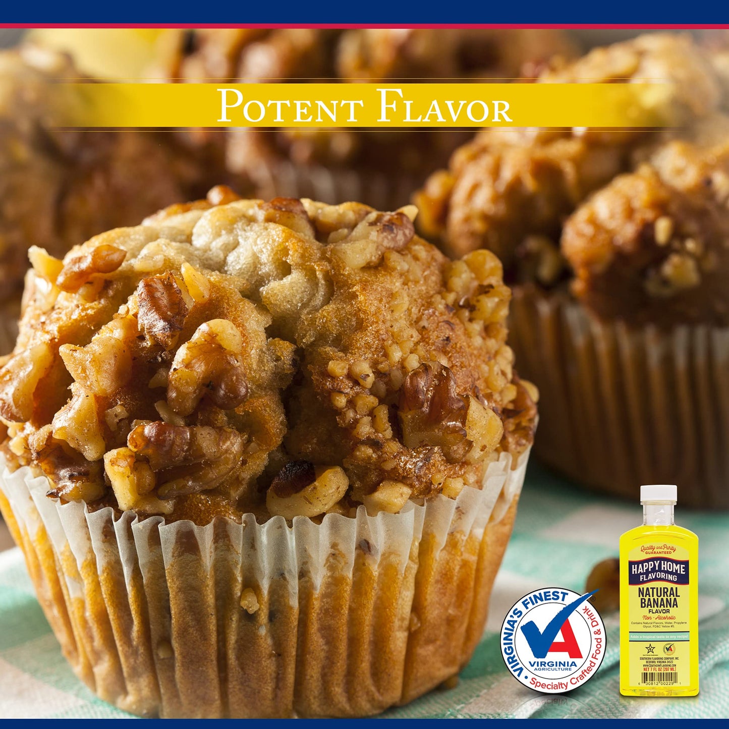 Happy Home Natural Banana Flavoring, Non-alcoholic, Certified Kosher, 7oz.