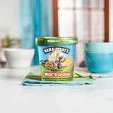 Ben & Jerry's Non-Dairy "Milk" & Cookies Vanilla Frozen Dessert Certified Vegan Pint 16 oz