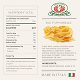 Rustichella d'Abruzzo Egg Pappardelle - 250g Wide Egg Pasta - Traditional Italian Flavor - Perfect for Chunky Sauces