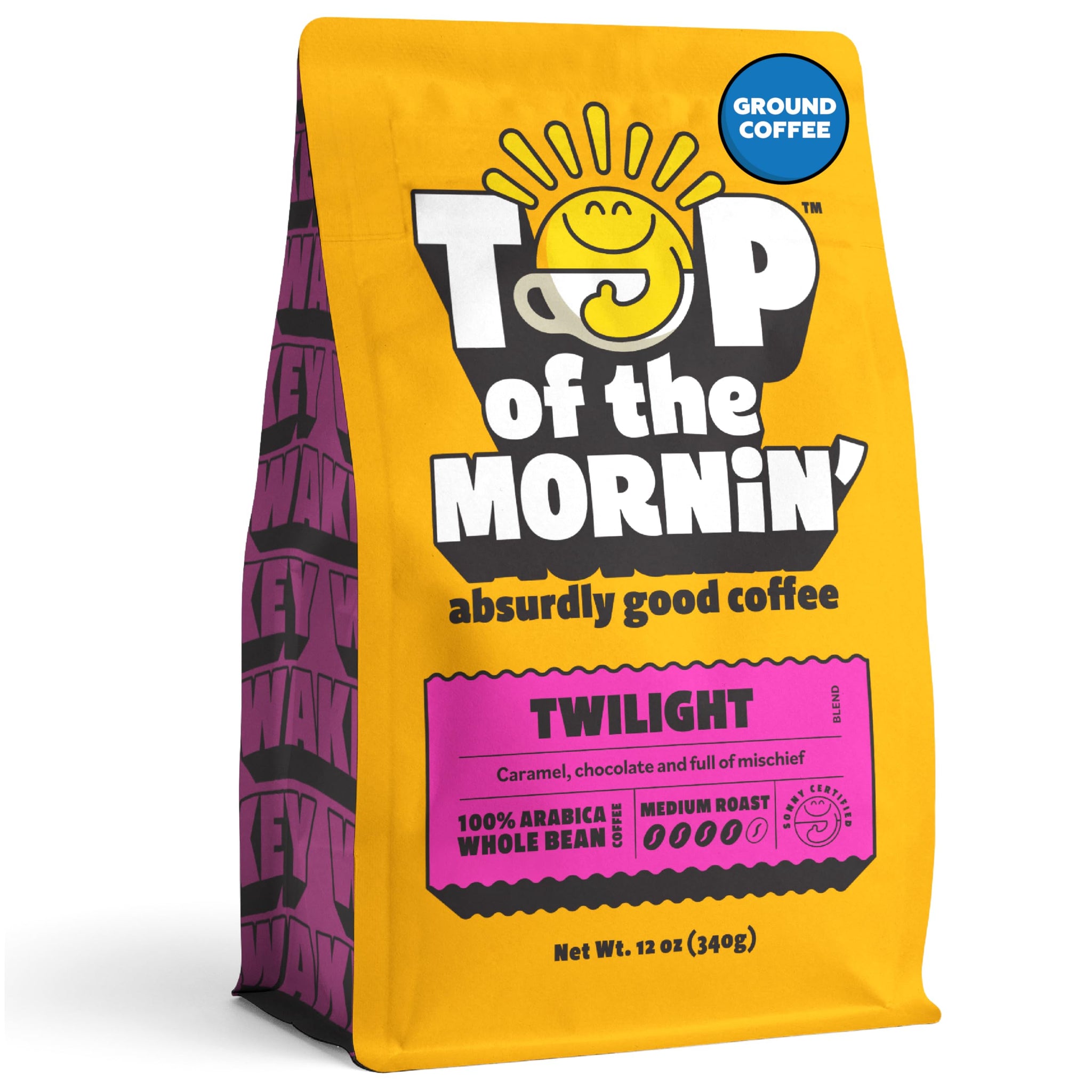 Top of the Mornin’ Twilight Ground Coffee By Jacksepticeye | Organic Specialty Grade Medium Roast | Smooth Caramel and Chocolate Notes | Ethically