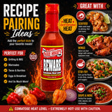 Marie Sharp’s BEWARE Comatose Heat Level Habanero Pepper Sauce, 10 oz | Extreme Heat Hot Sauce from Belize | All-Natural, No Preservatives