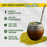 Canarias Yerba Mate Traditional 2.2 lb - Uruguayan Yerba Mate Tea - Ground Leaf Without Stems (Sin Palo) | Strong & Full-Bodied Flavor