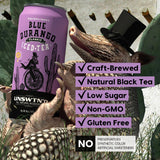Blue Durango Iced Tea - Unsweetened Classic - Black Tea - Non-GMO, Gluten-Free - Zero Sugar Ice Tea - Natural Ingredient Ice Drinks - 16 oz Cans (12