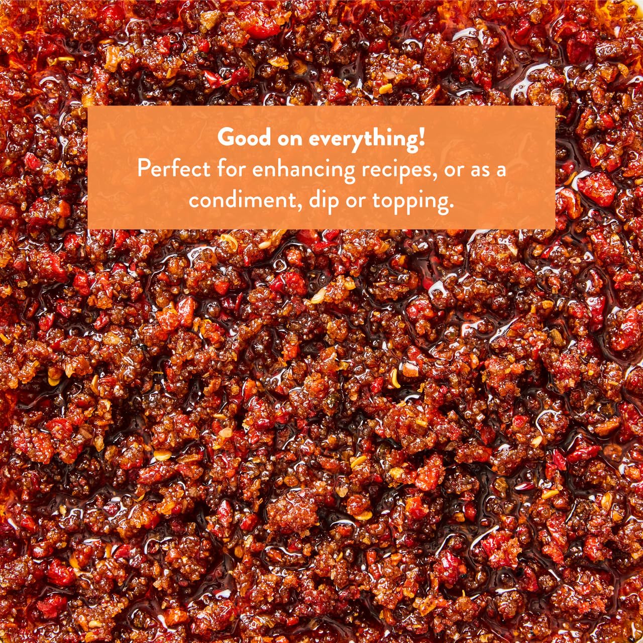 DeLallo Spicy and Sweet Chili Crisp, Made with Calabrian Chili Peppers, Sichuan Peppers, and Porcini Mushrooms, Made in Italy, Non-GMO, Kosher, Vegan