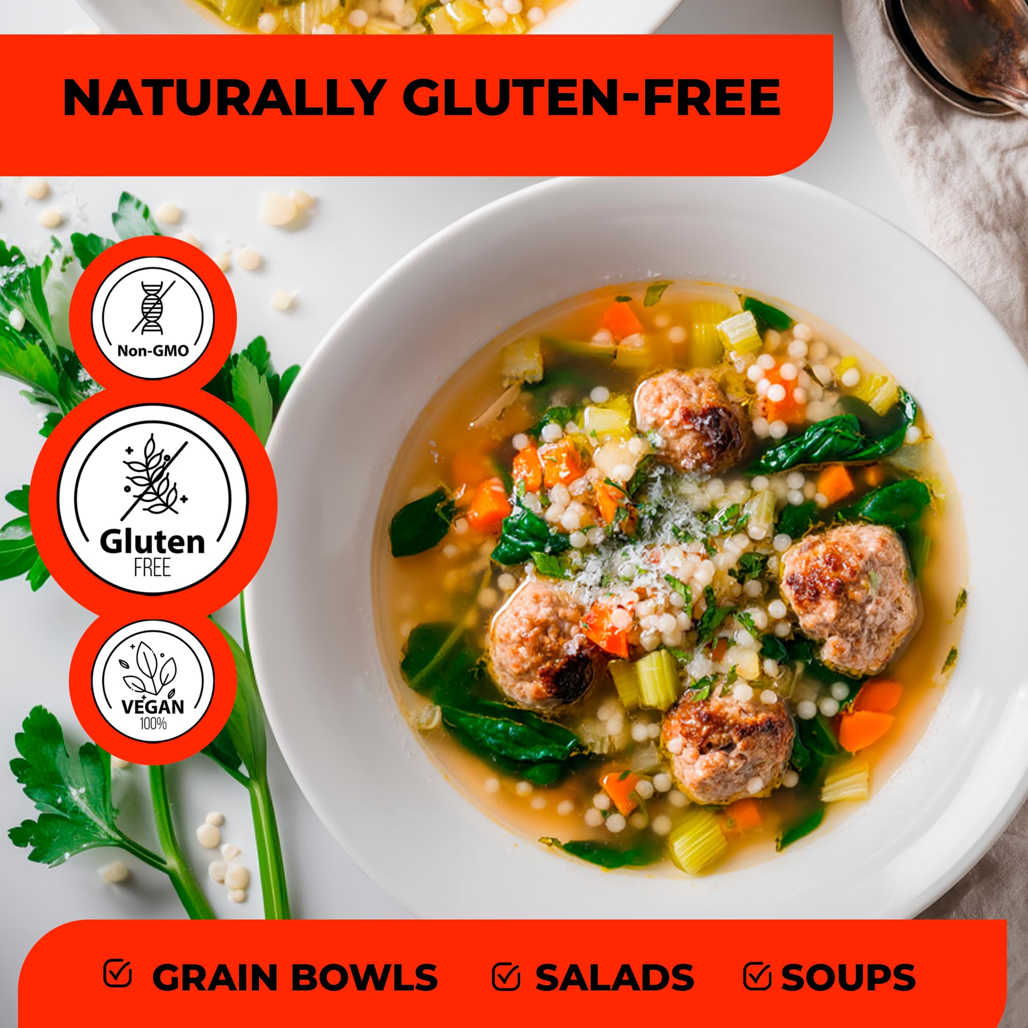 Organic Whole Grain Sorghum 2 lb - Gluten Free Ancient Grain | High Fiber, Plant-Based Protein | Better Than Rice & Quinoa | Stay Full Longer | Meal Prep, Grain Bowls, Healthy Cooking | Non-GMO, Vegan Bulk Grain