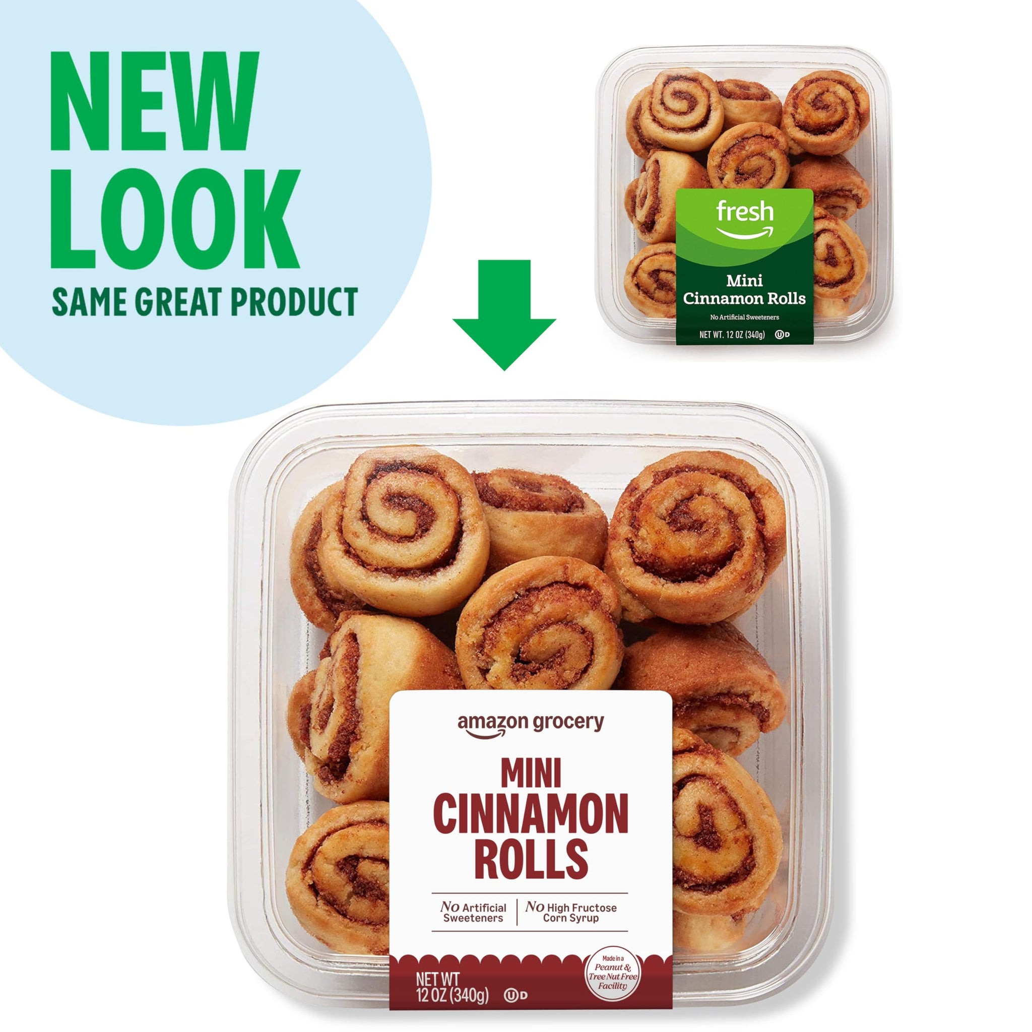 Amazon Grocery, Mini Cinnamon Rolls, 12 Oz, Frozen