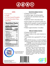 Mom's Place Gluten-Free Pumpkin Harvest Muffin & Bread Mix, Nut-Free, Soy Free & Dairy Free, 12 Servings, 12.5 oz