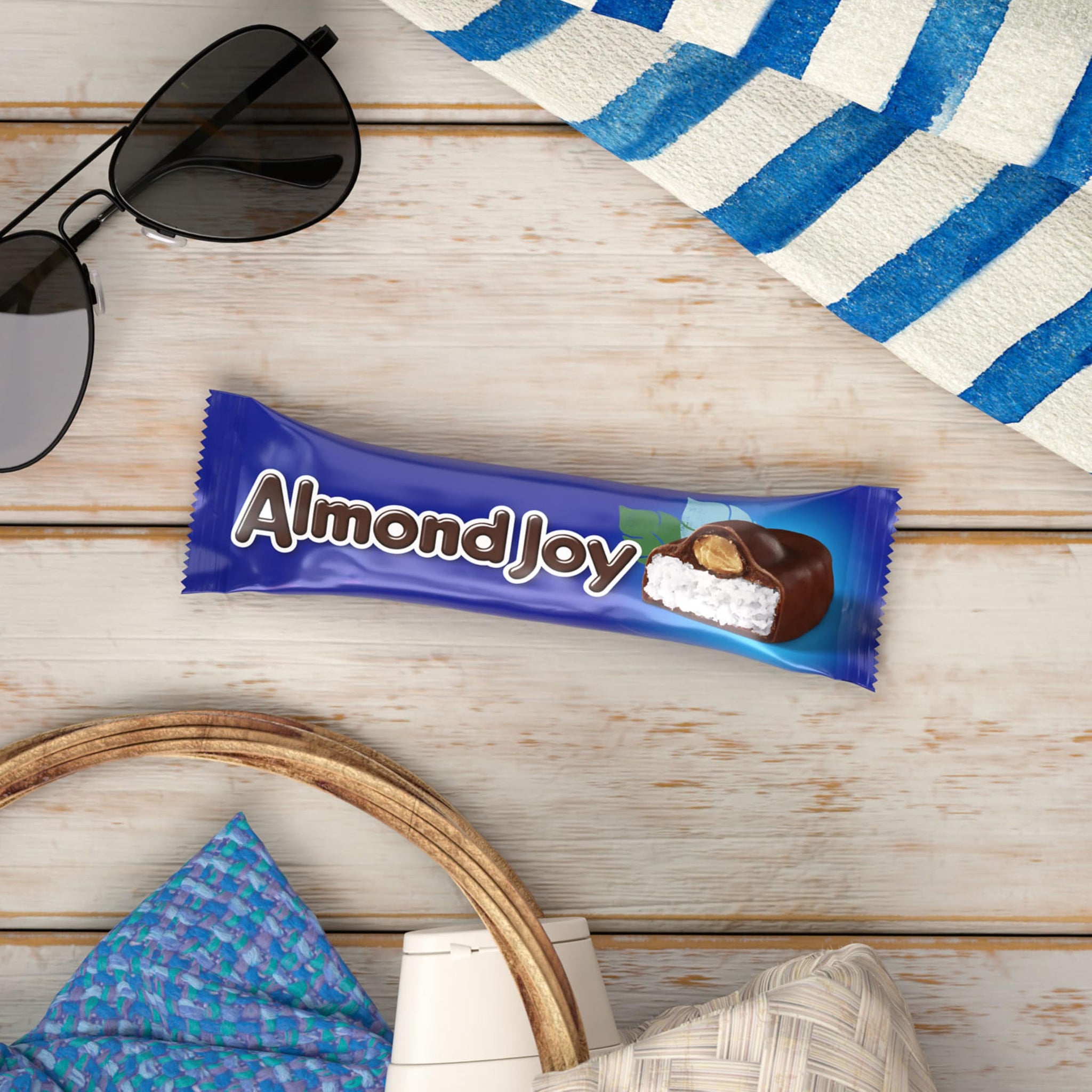 ALMOND JOY Coconut and Almond Chocolate Candy Bars, 1.61 oz (24 Count)