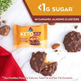 Atkins Caramel Almond Clusters, Gluten Free, High in Fiber, 1g Sugar, 2g Net Carb, Keto Friendly, 8 Count