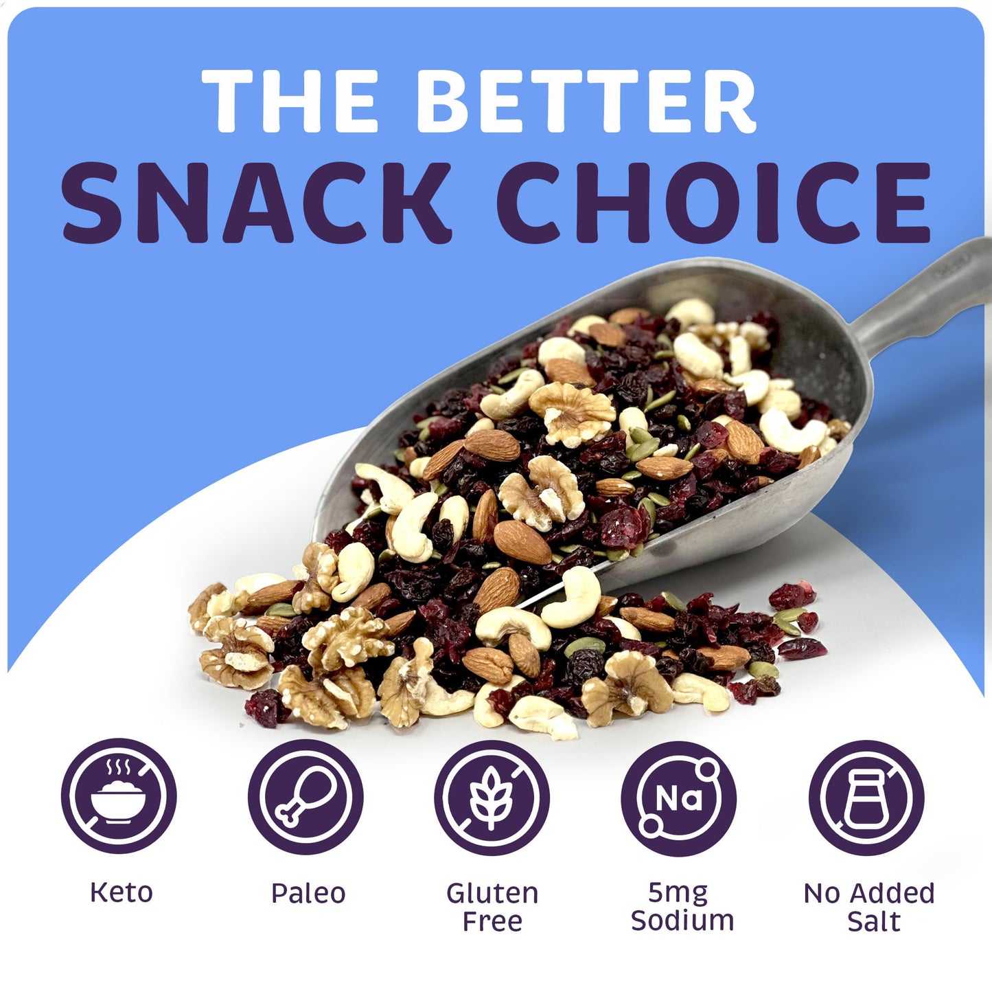 Superior Nut Chicago Heart Healthy Mix - Trail Mix Nuts - Nut Mix w/ Cashews, Almonds, Walnuts, Dried Cranberries & Raisins - Rich in Antioxidants