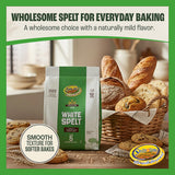 Shibolim White Spelt Flour, 5lb | Triple Sifted | 100% Whole Grain | Great for Sourdough Bread | Certified Kosher