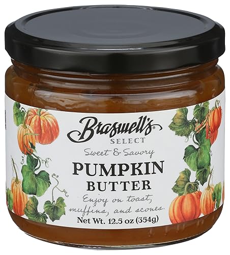 Braswell’s Gourmet Pumpkin Butter - Small-Batch, Renowned Specialty, Made in USA, Since 1946 (12.5oz)