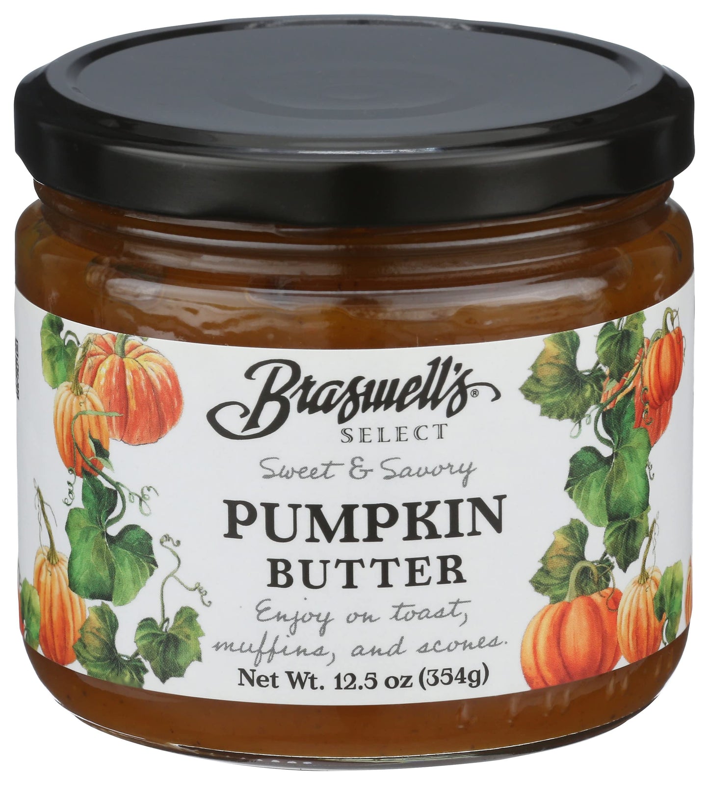 Braswell’s Gourmet Pumpkin Butter - Small-Batch, Renowned Specialty, Made in USA, Since 1946 (12.5oz)