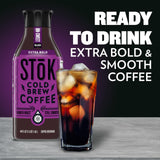 SToK Cold Brew Coffee, Extra Bold, Dark Roast Brewed Low and Slow, Unsweetened, Black Coffee 48 FL OZ Bottle