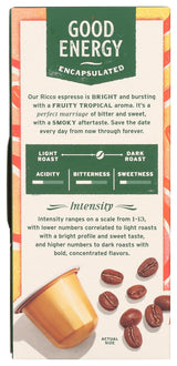 Whole Foods Market, Ricco Espresso Pods, Medium Bodied, Fruity Aromatics & Smoky Notes, 10 Count