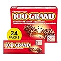 100 Grand Crispy Milk Chocolate with Caramel, Share Size Individually Wrapped Candy Bars, 2.2 oz each, Bulk 24 Count Box