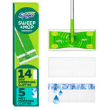 Swiffer Sweeper 2-in-1 Mops for Floor Cleaning, Dry and Wet Multi Surface Floor Cleaner, Sweeping and Mopping Starter Kit, Includes 1 Mop + 19
