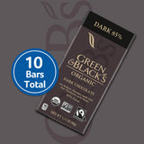 Green & Black's Organic Dark Chocolate Bar, 85% Cacao, 10 - 3.17 oz Bars