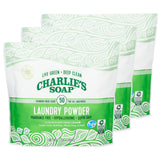 Charlie’s Soap Laundry Powder (50 Loads, 3 Pack) Hypoallergenic Deep Cleaning Washing Powder Detergent - Eco-Friendly, Safe, and Effective