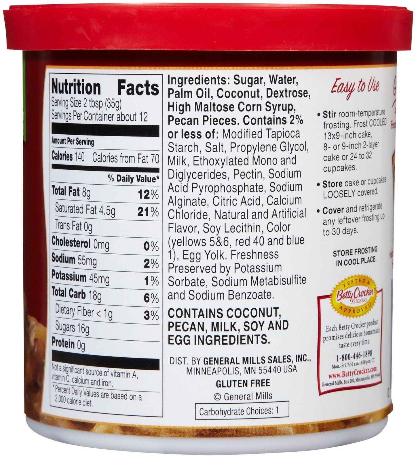 Betty Crocker Rich & Creamy Frosting - Coconut Pecan - 14.5 oz - 2 pk