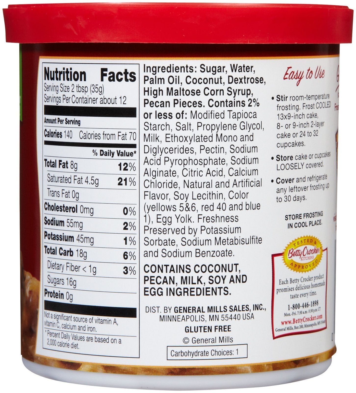 Betty Crocker Rich & Creamy Frosting - Coconut Pecan - 14.5 oz - 2 pk