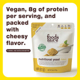 Foods Alive Nutritional Yeast Flakes (6oz) | Premium Non-Fortified, Plant Based Protein, Keto, Vegan Cheese Powder Seasoning