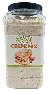 Crepe Mix, Easy Crepe Batter Mix for Sweet & Savory Crepes, Breakfast & Dessert Mix, by Dasher’s Spice & Beans, Bulk 5 lb Container