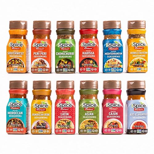 iSpice Starter Spice Set- Seasonings for Cooking, Spices and Seasonings Sets, Spices Variety Pack, Cooking Gifts for Men Home Basic Spice Set (12 Pack